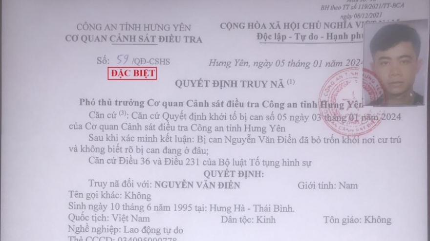 Nóng 24h: Truy nã đặc biệt đối tượng vụ nổ súng cướp 8 tỷ đồng